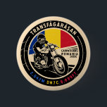 Chapa Redonda De 5 Cm Transfagarasan | Rumanía | Motocicleta<br><div class="desc">Transfagarasan hecho con un emblema vintage de estilo angustiado. Es una famosa y pintoresca carretera que se encuentra en Rumania.</div>