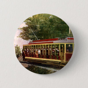 Chapa Redonda De 5 Cm Tranvía Eléctrico de Viajes y Transporte Vintage