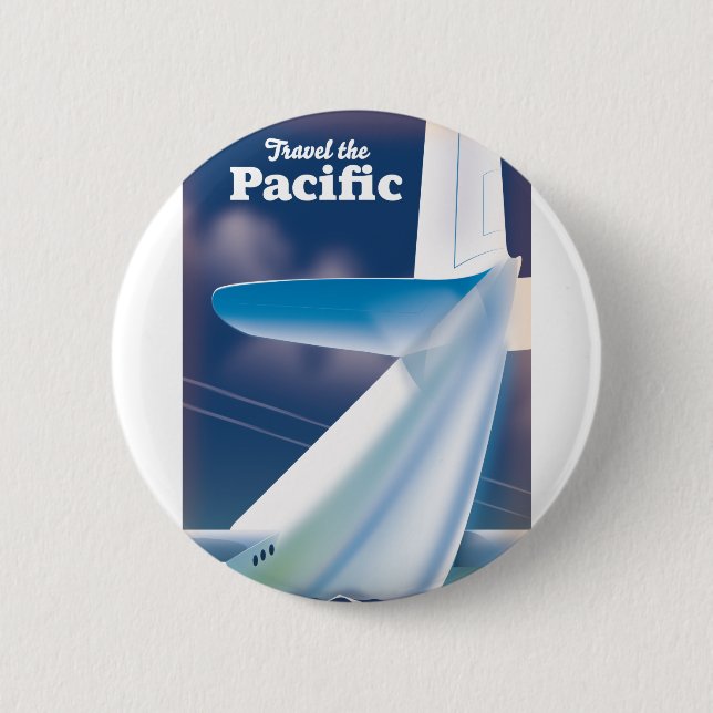 Chapa Redonda De 5 Cm Travel the Pacific (Anverso)