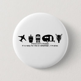 Chapa Redonda De 5 Cm Travel typography 