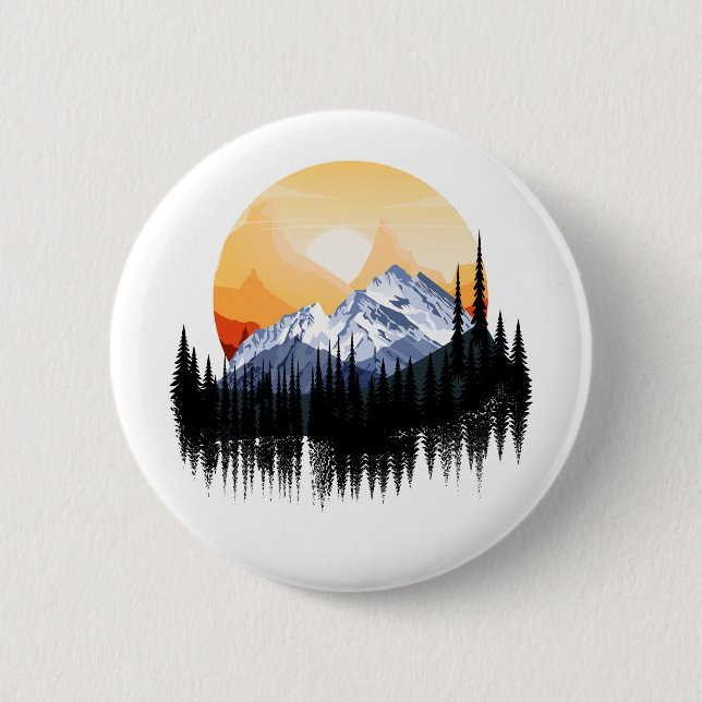 Chapa Redonda De 5 Cm Travelling in mountains graphic (Anverso)