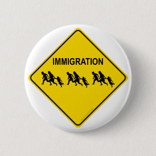 Chapa Redonda De 5 Cm Travesía de la inmigración
