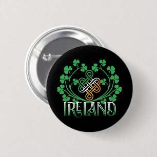 CHAPA REDONDA DE 5 CM TRÉBOL DE IRLANDA