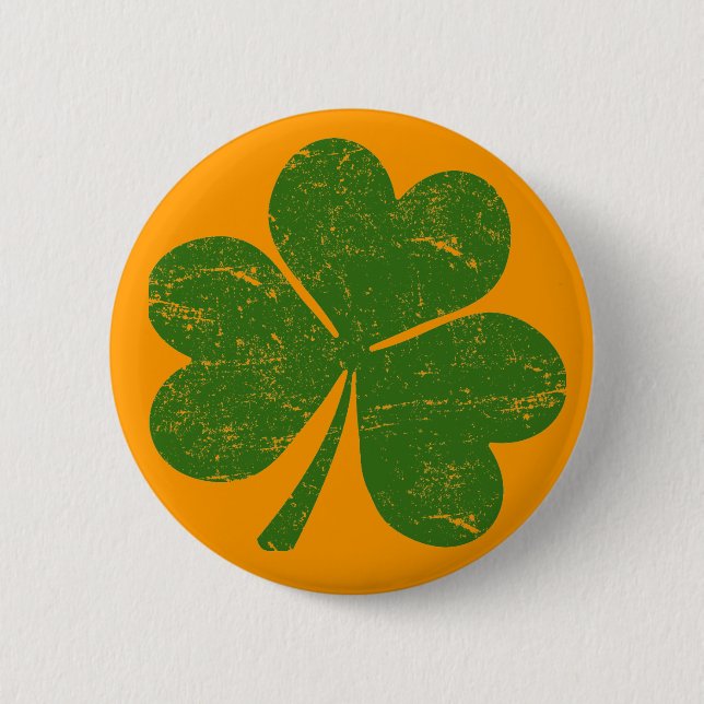 Chapa Redonda De 5 Cm Trébol irlandés clásico (Anverso)
