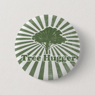Chapa Redonda De 5 Cm Tree Hugger Think Green