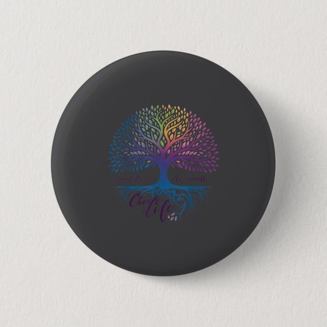 Chapa Redonda De 5 Cm Tree Of Life Choose Life Suicide Prevention Awaren (Anverso)