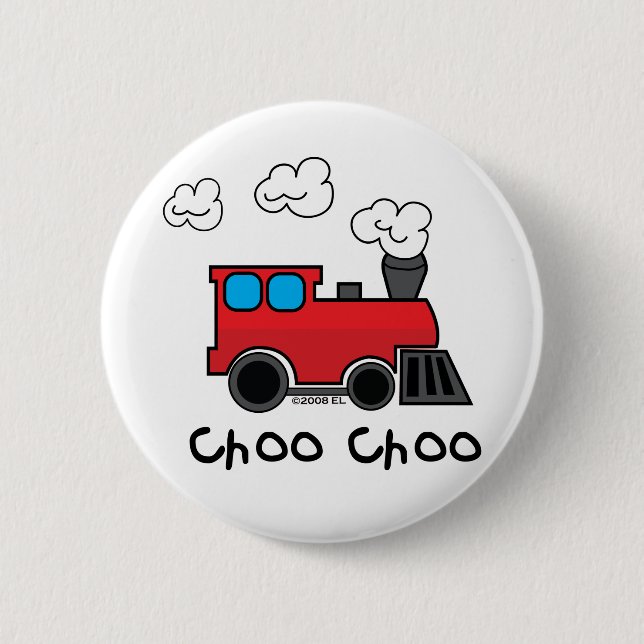 Chapa Redonda De 5 Cm Tren de Choo Choo (Anverso)