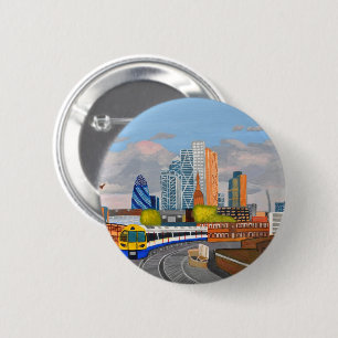 Chapa Redonda De 5 Cm tren suburbano de Londres - estación Hoxton