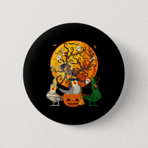 Chapa Redonda De 5 Cm Tres Atiels De Halloween Como La Mummy Bruja Zombi