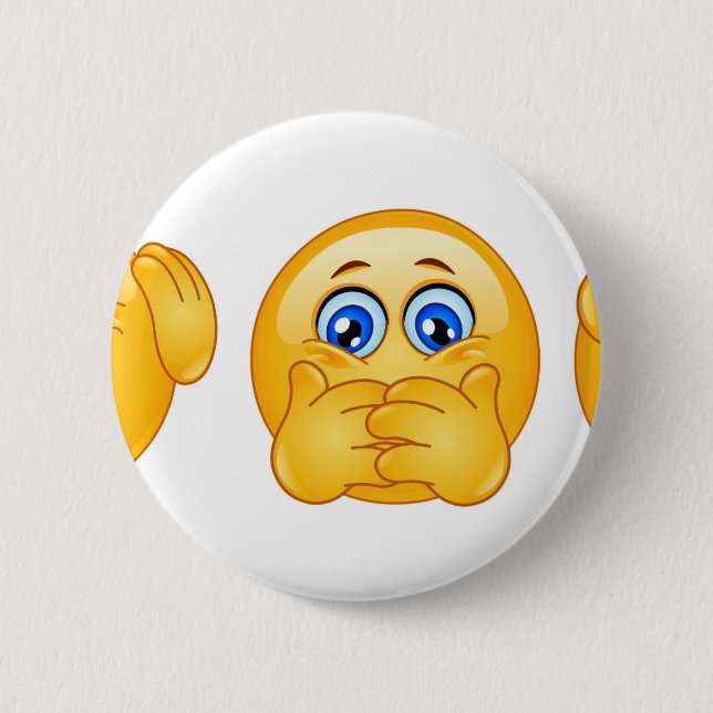 Chapa Redonda De 5 Cm tres emojis sabias (Anverso)