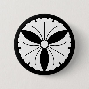 Chapa Redonda De 5 Cm Tres hojas de ginkgo