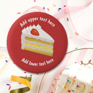 Chapa Redonda De 5 Cm Tres Leches Birthday Cake for your own text / name