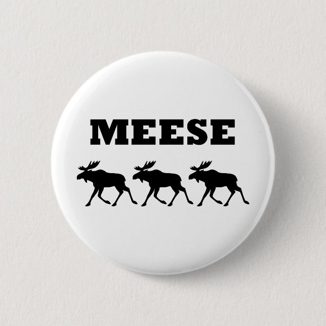 Chapa Redonda De 5 Cm Tres Meese divertido (Anverso)