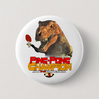 Chapa Redonda De 5 Cm TRex: Campeón del ping-pong
