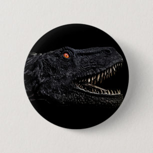 Chapa Redonda De 5 Cm Trex Dinosaur Head Dark Poster
