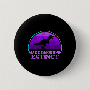 Chapa Redonda De 5 Cm Trex Dinosaur Purple Make Extinant Awarene Extinen
