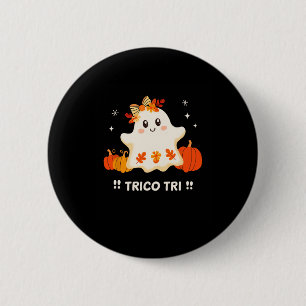 Chapa Redonda De 5 Cm Tri Cute Halloween Espeluznante Fantasma Mexicano