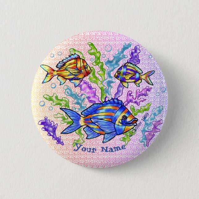 Chapa Redonda De 5 Cm Triad Fish (Anverso)