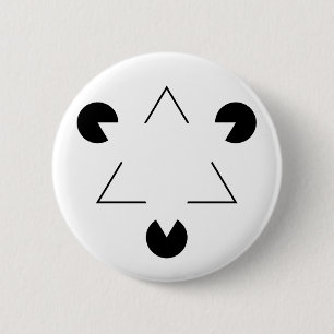 Chapa Redonda De 5 Cm Triángulo de Kanizsa