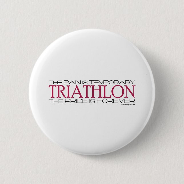 Chapa Redonda De 5 Cm Triathlon - el orgullo es Forever (Anverso)