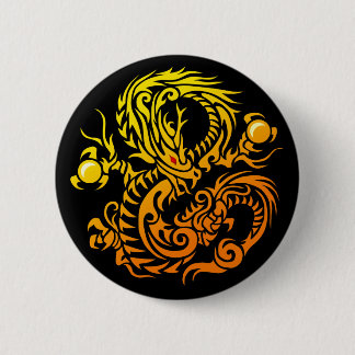 Chapa Redonda De 5 Cm tribal ryuu gold
