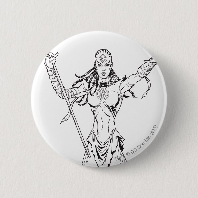 Chapa Redonda De 5 Cm Tribu 6 del añil (Anverso)