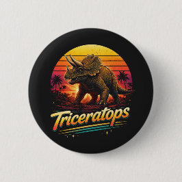 Chapa Redonda De 5 Cm Triceratops