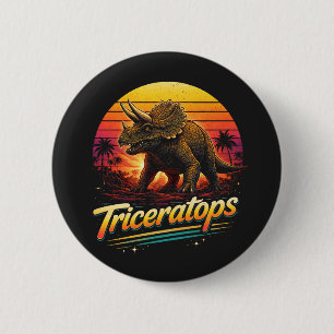 Chapa Redonda De 5 Cm Triceratops