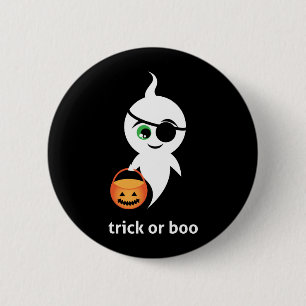 Chapa Redonda De 5 Cm Trick O Boo