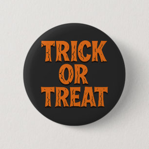Chapa Redonda De 5 Cm Trick Or Treat Fuente Agrietada Espeluznante Hallo