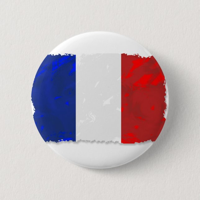 Chapa Redonda De 5 Cm Tricolor francés (Anverso)