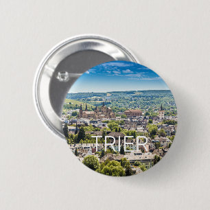 Chapa Redonda De 5 Cm Trier Cityscape Panorama Moselle Germany Souvenir