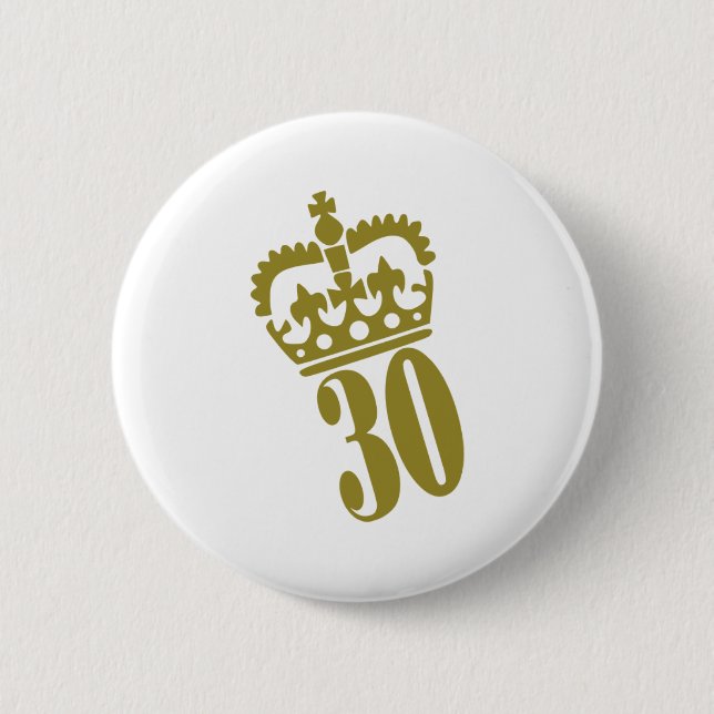 Chapa Redonda De 5 Cm trigésimo cumpleaños - número - treinta (Anverso)