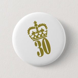 Chapa Redonda De 5 Cm trigésimo cumpleaños - número - treinta