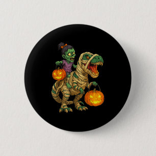 Chapa Redonda De 5 Cm Trípica de niños de Halloween de la Chica zombiana