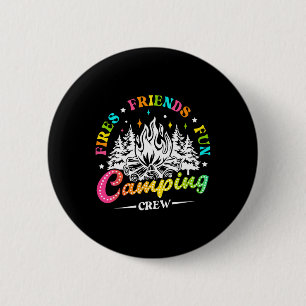 Chapa Redonda De 5 Cm Tripulación de Camping Fuegos Amigos Diversión Amb