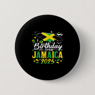 Chapa Redonda De 5 Cm Tripulación de cumpleaños Jamaica 2025 Vacaciones