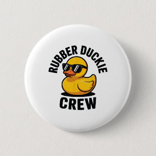 Chapa Redonda De 5 Cm Tripulación de Rubber Duckie ama las duchas de Rub