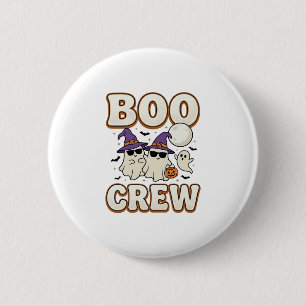 Chapa Redonda De 5 Cm Tripulación Fantasma de Halloween Diseño Vectorial