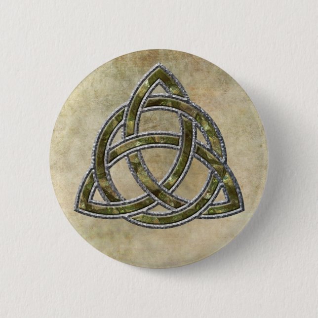 Chapa Redonda De 5 Cm Triquetra Natural (Anverso)