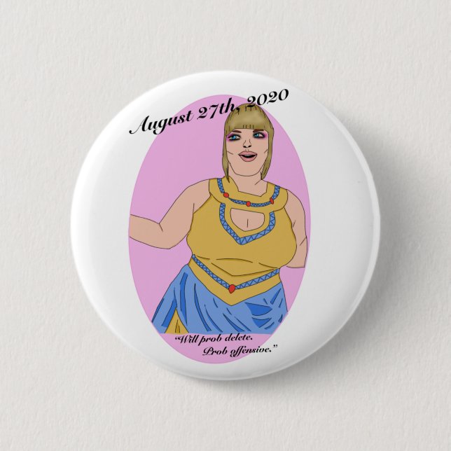 Chapa Redonda De 5 Cm Trisha Paytas King Tut (Anverso)
