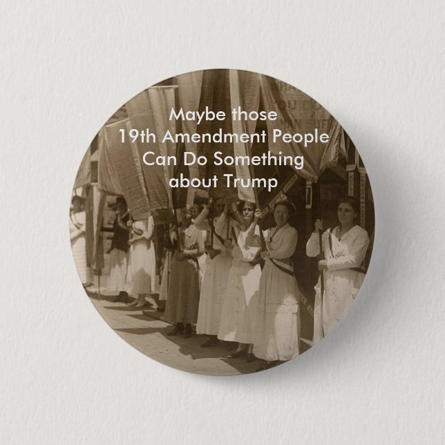 Chapa Redonda De 5 Cm Triunfo y diecinueveavo enmienda (Anverso)