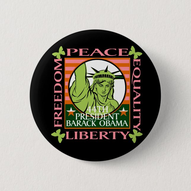 CHAPA REDONDA DE 5 CM ¡TRIUNFOS DE BARACK OBAMA! (Anverso)