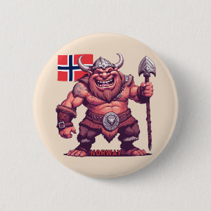 Chapa Redonda De 5 Cm Troll noruego