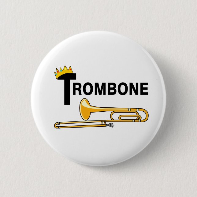 Chapa Redonda De 5 Cm Trombone real (Anverso)