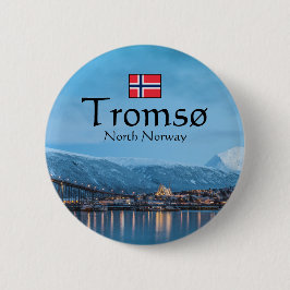Chapa Redonda De 5 Cm Tromso Norway Souvenir