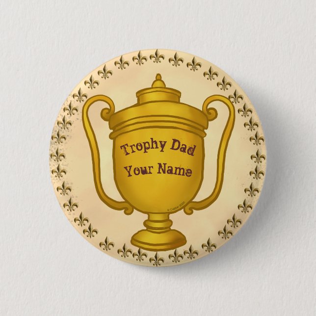 Chapa Redonda De 5 Cm Trophy Dad (Anverso)