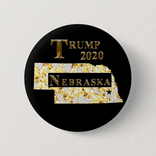 CHAPA REDONDA DE 5 CM TRUMP 2020 NEBRASKA (Anverso)
