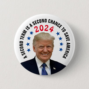 CHAPA REDONDA DE 5 CM TRUMP 2024