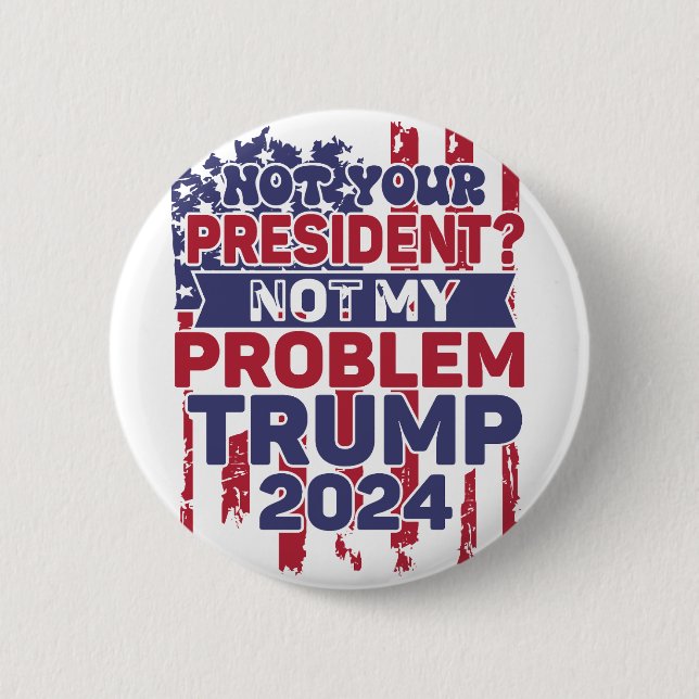 Chapa Redonda De 5 Cm Trump 2024 (Anverso)